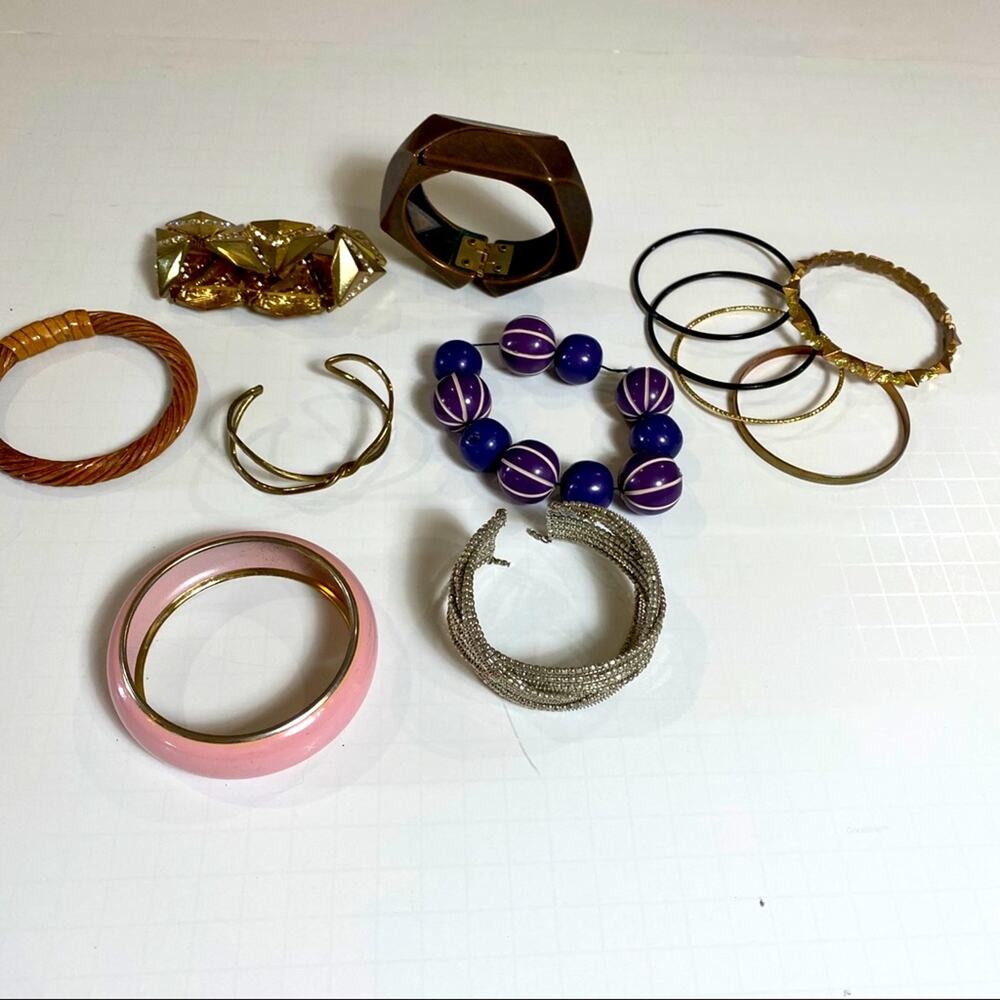Craft Bracelet Repurpose Jewelry Lot beads 9 pc  bundle